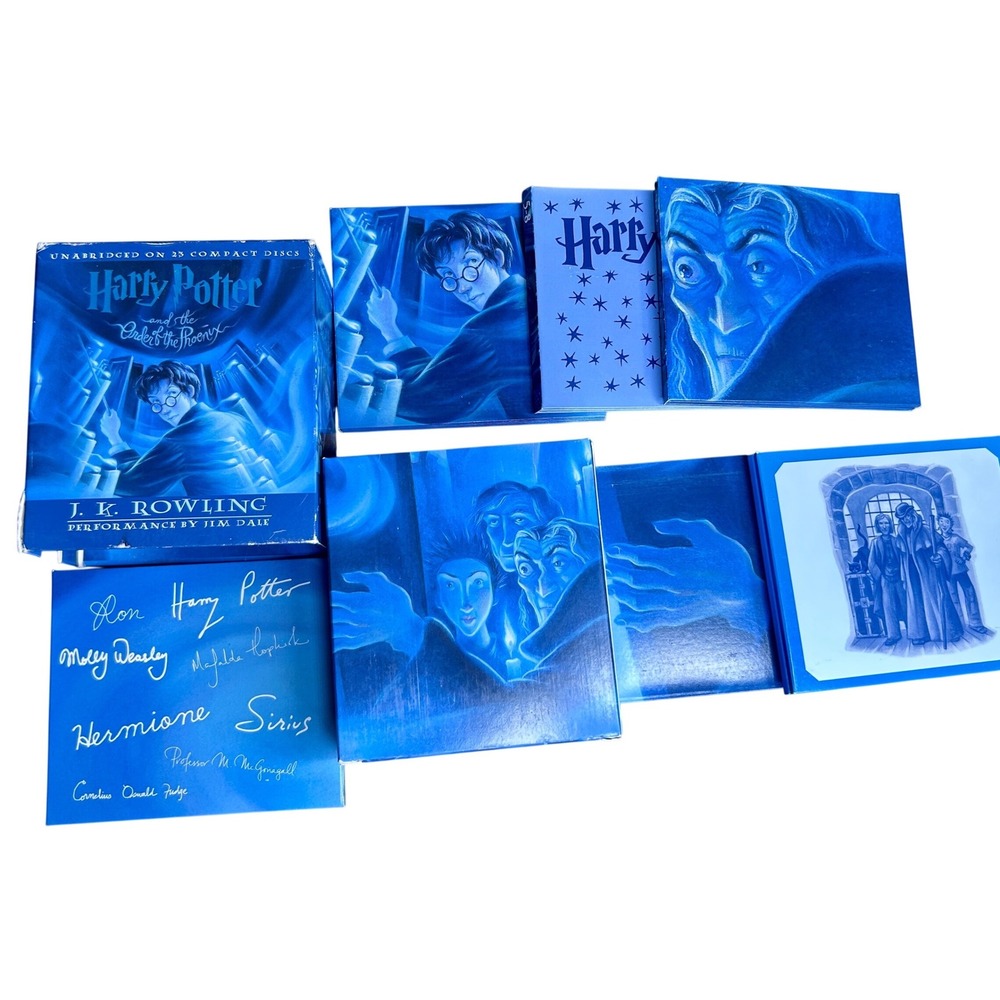 Harry Potter Order of‎ the Phoenix Audiobook 23 CD Set Blue Unabridged Y2K vtg
